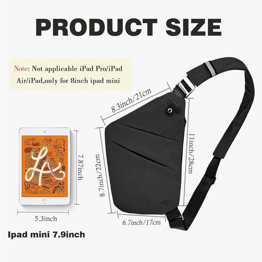 Anti Theft Crossbody Bag for Travel - Picture 3 of 4